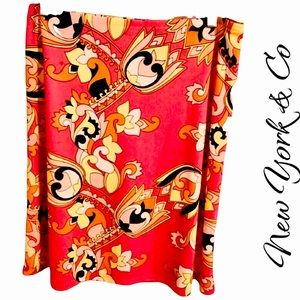 🔴3/$20🔴New York & Co Sz L Floral Skirt